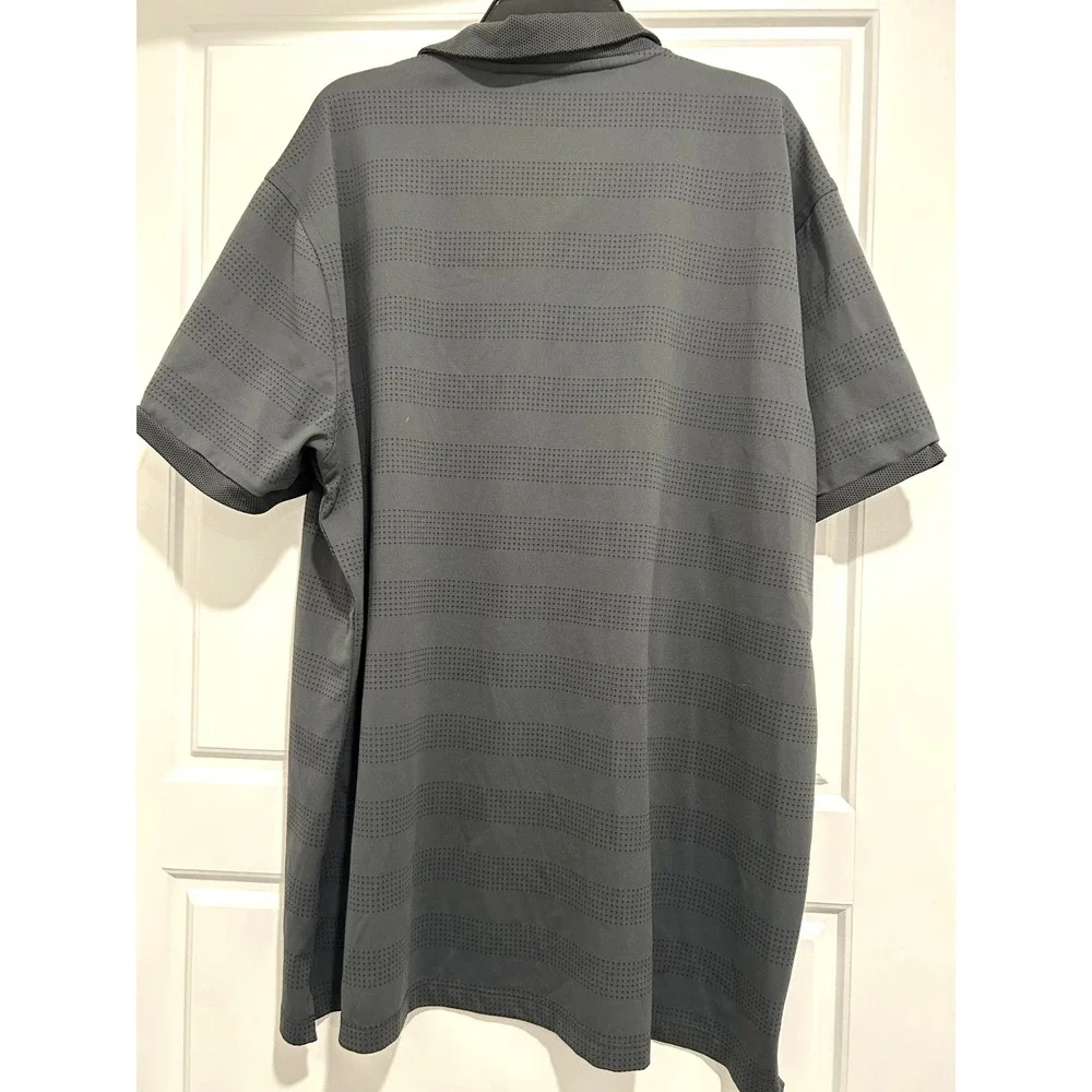 Nike Zonal Cooling Golf Polo Shirt Gray Short Sleeve Mesh Performance XL‎ XLARGE